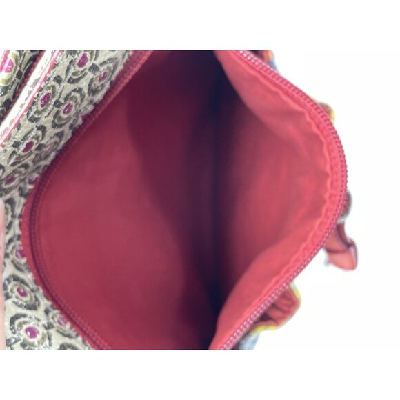 FOSSIL‎ Fiona Crossbody Bag Purse Red Blue Floral Boho Casual Leather Hippie Y2K - Picture 2 of 6